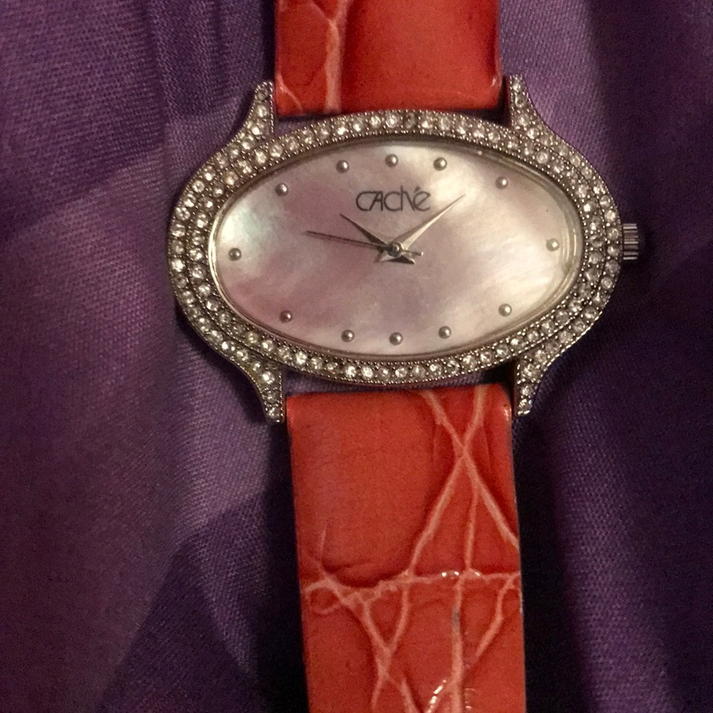 Caché Leather Watch